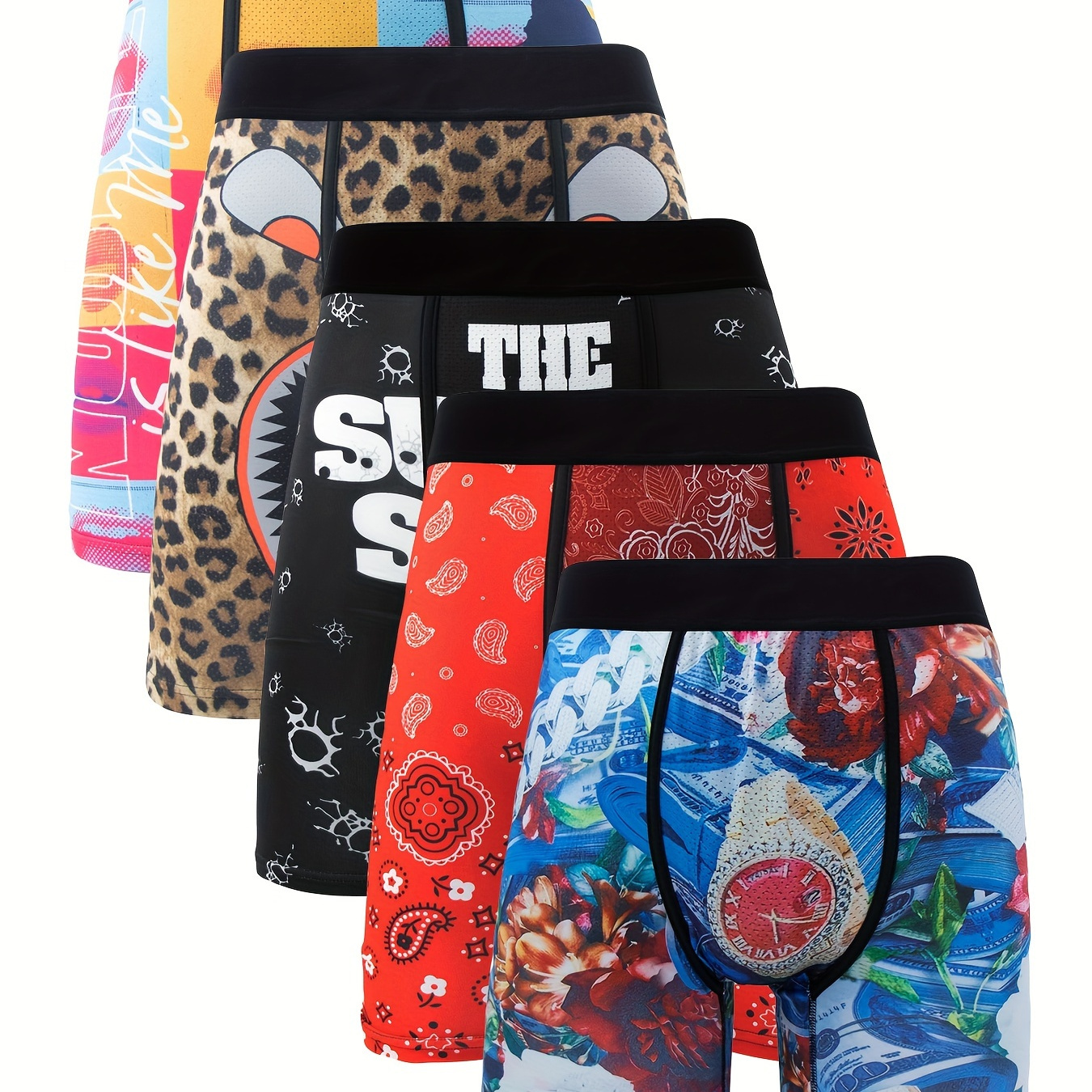 

5pcs Fashion Print Men Underwear Boxer Shorts