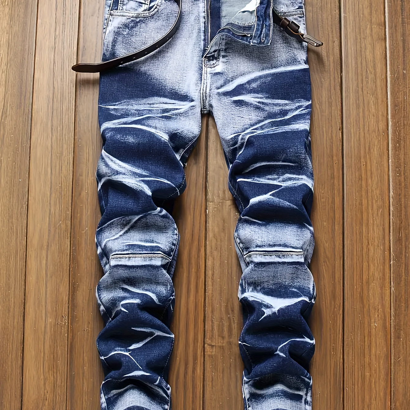 

Boys Distressed Denim Jeans, Casual Style, All-season Wear, Slim Fit With Pockets, Belt Loop Design