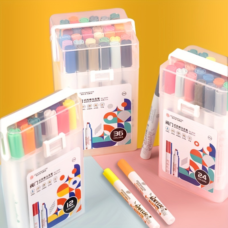 Skyglory Cross Border Acrylic Marker Pen Economic Pack Art Color Pen  Waterproof Diy Pen Double Headed Marker Pen - Office & School Supplies -  Temu