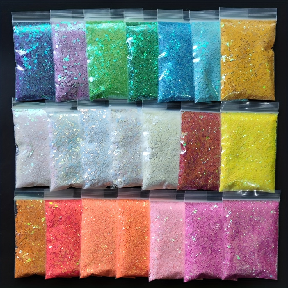 12 Colors Iridescent Nail Glitter Powder Rainbow Ultra Thin with Base Top  Coat