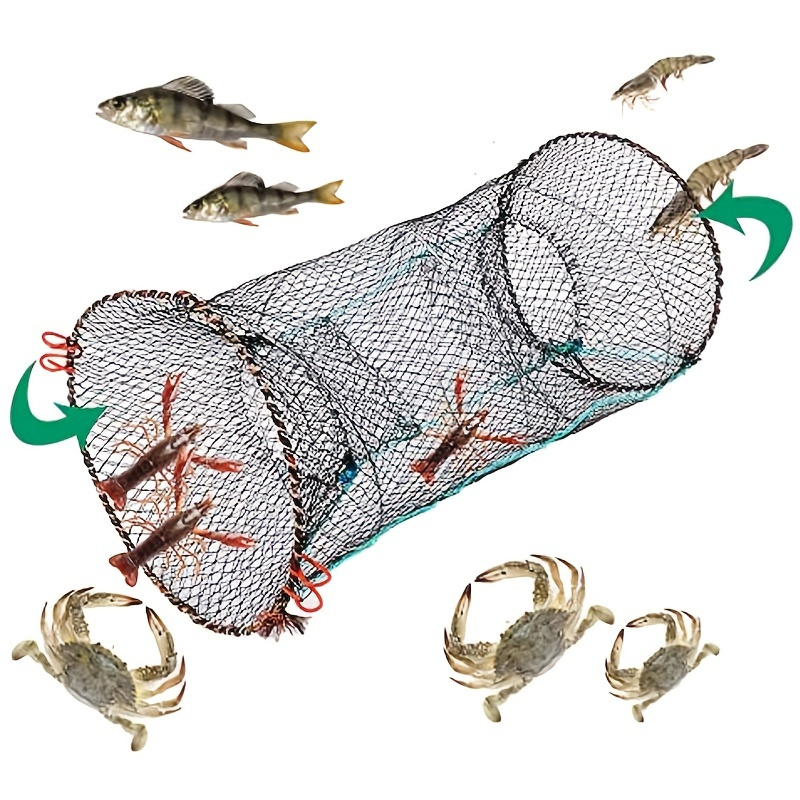 Double deck Foldable Fishing Trap Collapsible Fishing Net - Temu Canada