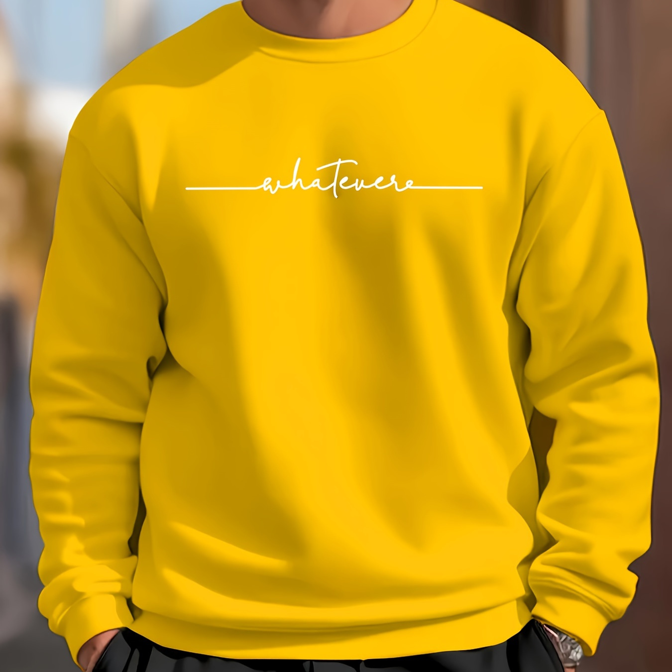 

Print Men' Long Sleeved Sweatshirt, Comfortable Versatile Meticulously Crafted , Men's Best Fall And Winter Choice