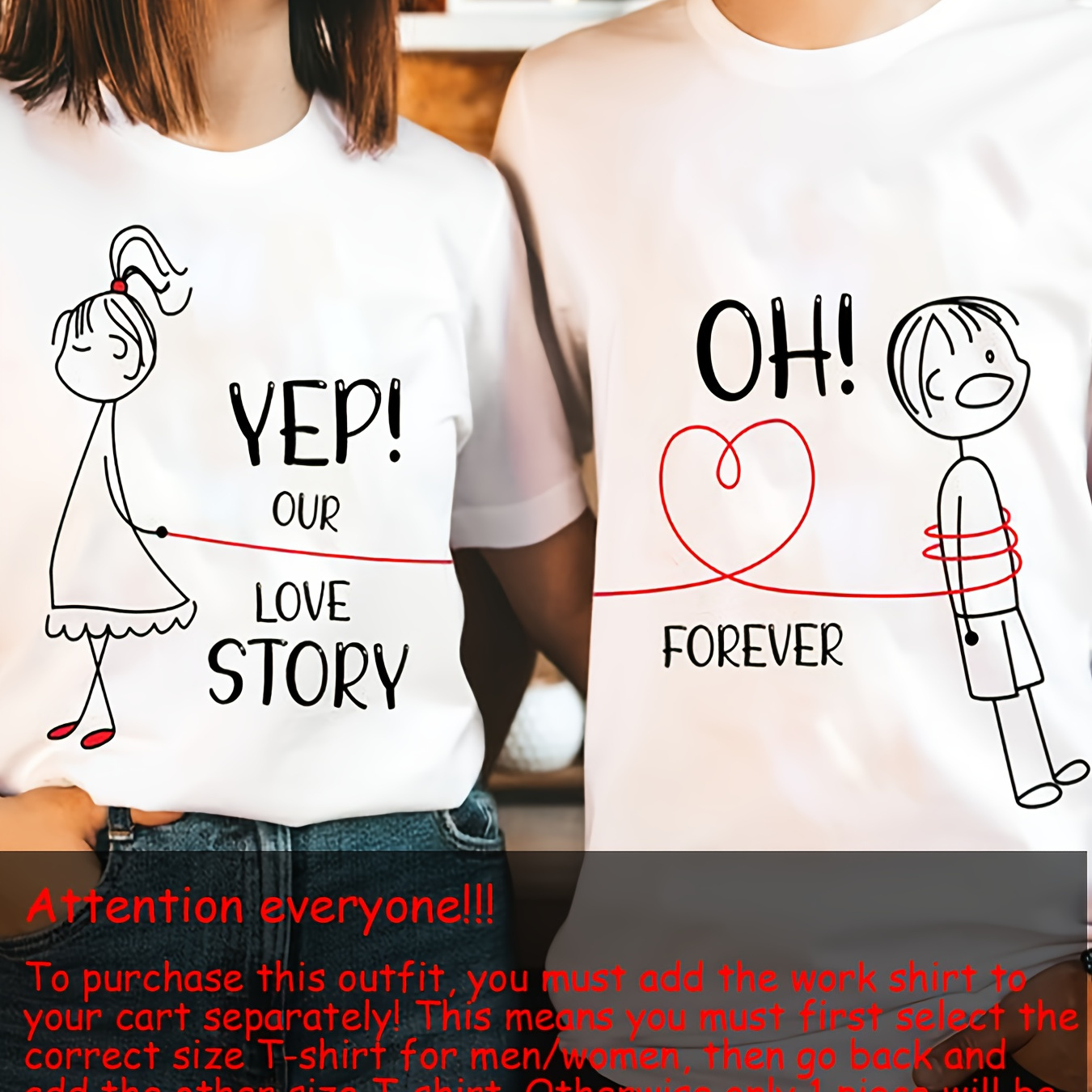 

1pc, Fashionable Couple Set T-shirt, Interesting Our Heart Printing, Support Signature Diy, Suitable For Family , Holiday Gifts, For Family, Boyfriend And Girlfriend