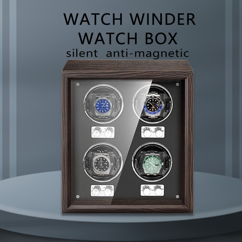 The Cube - Intelligent Watch Winder Safe Grey Leather