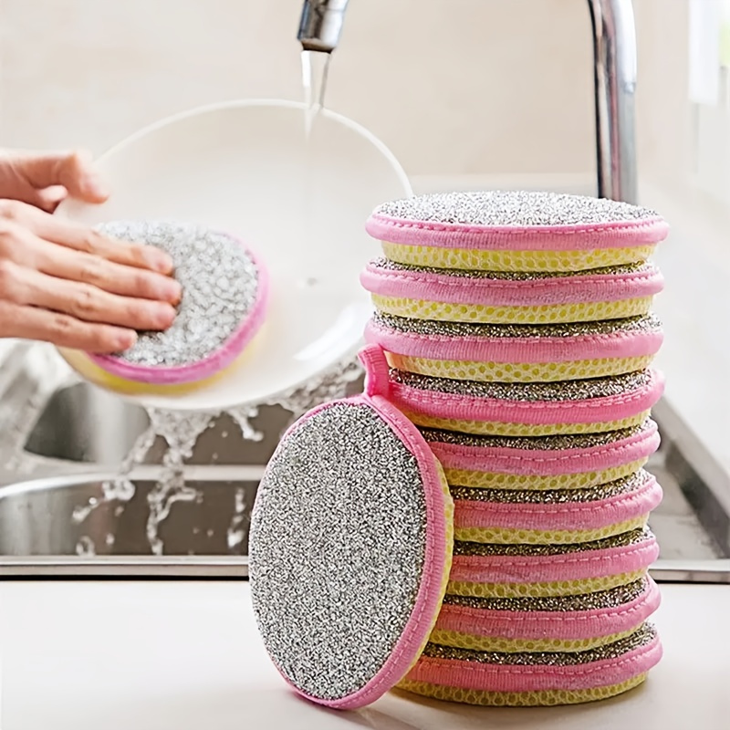 

5pcs Double-sided Dishwashing Sponges - Perfect For Household Cleaning & Kitchen Tableware!