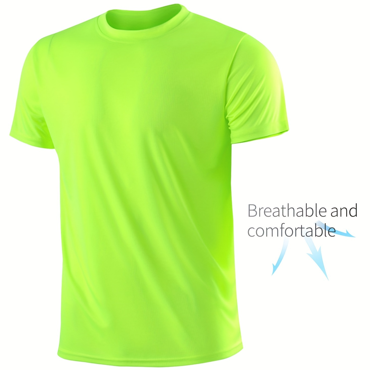 

Quick-drying Men's Sports Shirt - Lightweight And Breathable T-shirt For Outdoor Activities, Gym, And Running