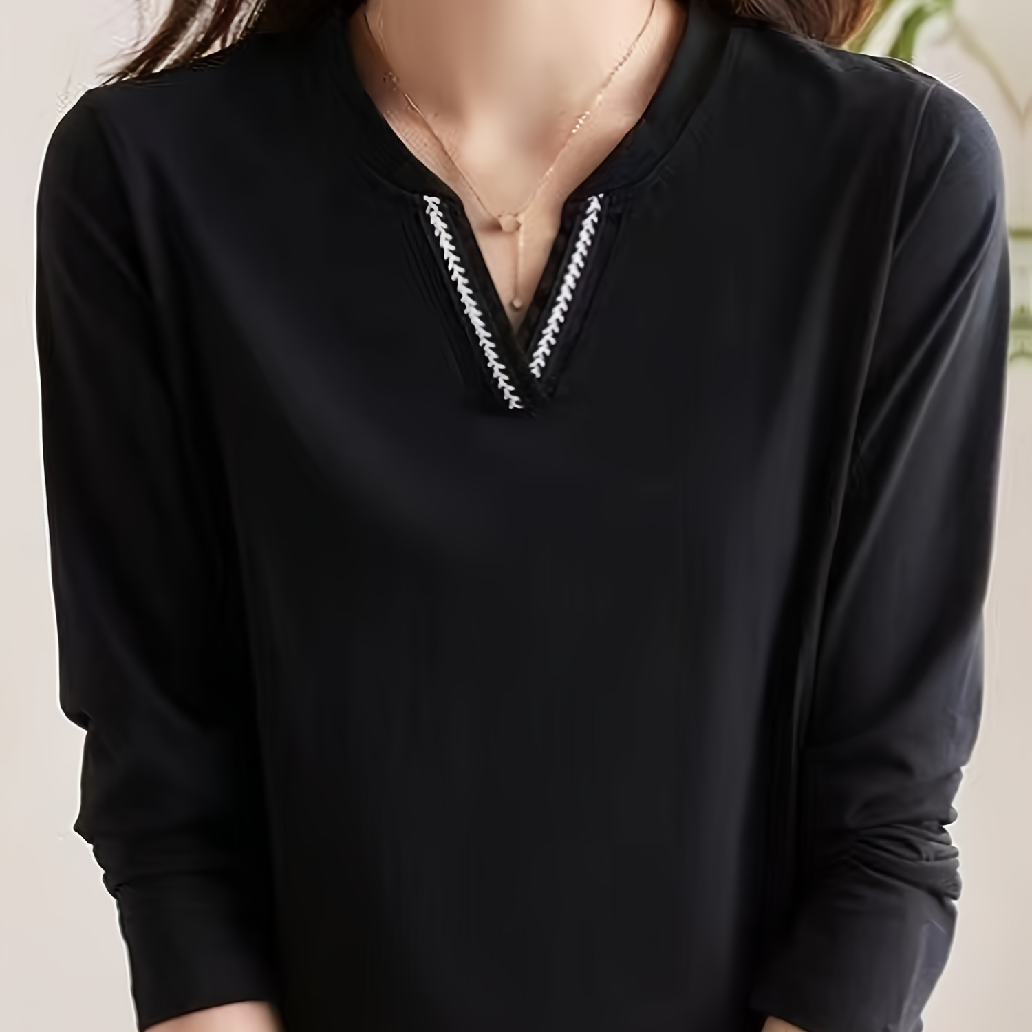 

's V- Long T- - , , , Washable, - For And Fall , ,