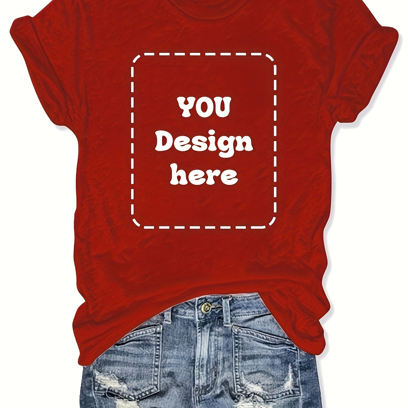 

Customized Picture & Logo & Text T-shirt, Upload Your Picture And Design Your Own T-shirt, Women's Clothing