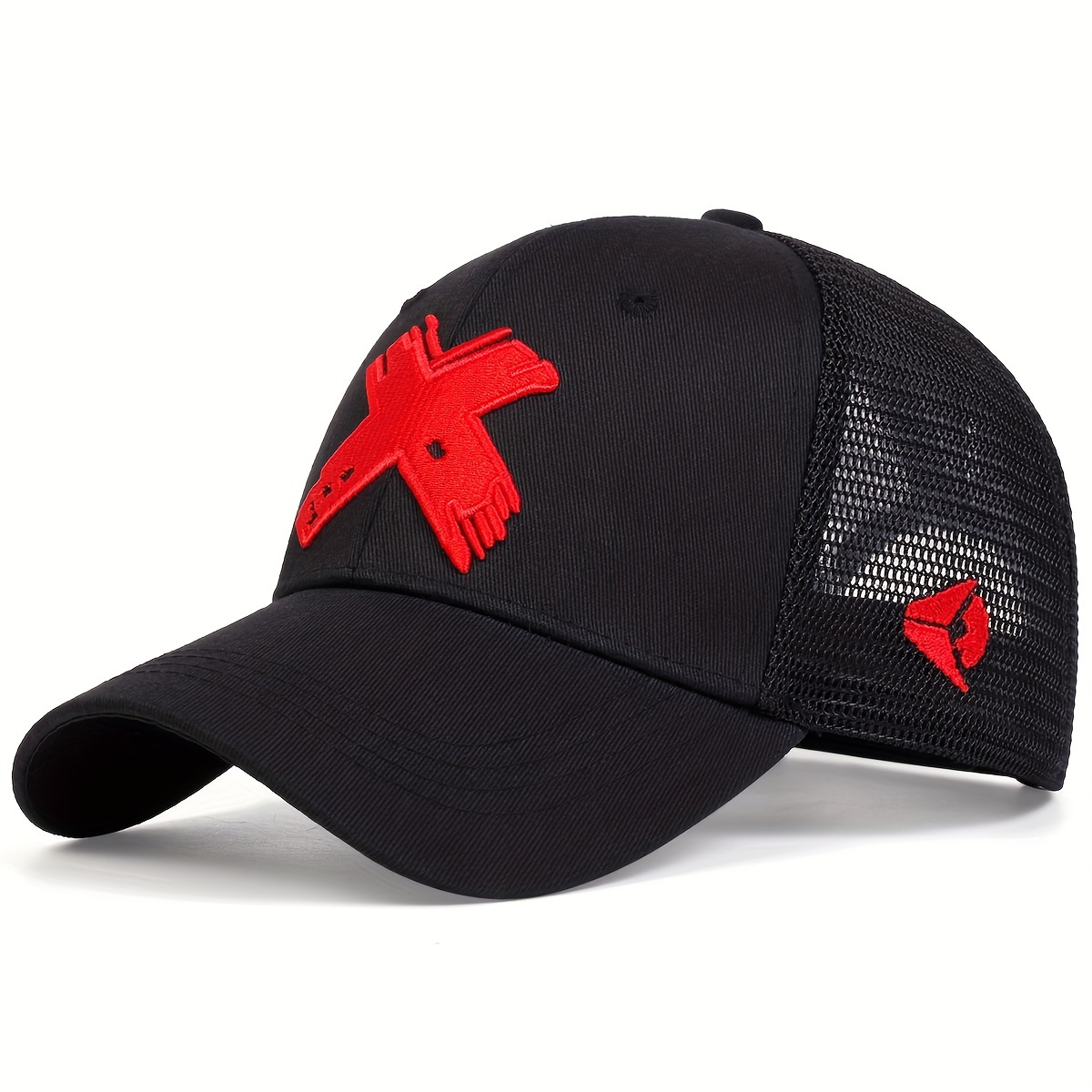 

X Logo Embroidery Baseball Cap Summer Mesh Breathable Trucker Hats Outdoor Sports Hip Hop Sun Hats