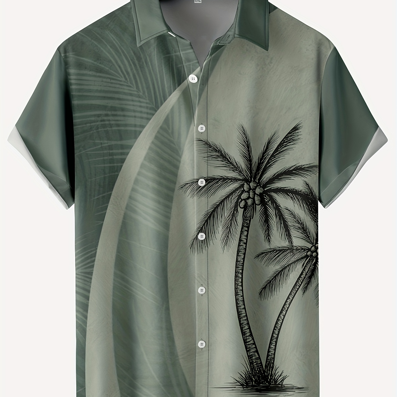 

Plus Size Men's Hawaiian Style Shirts, Holiday Short Sleeve Coconut Palm Shirts, Best Sellers Gifts