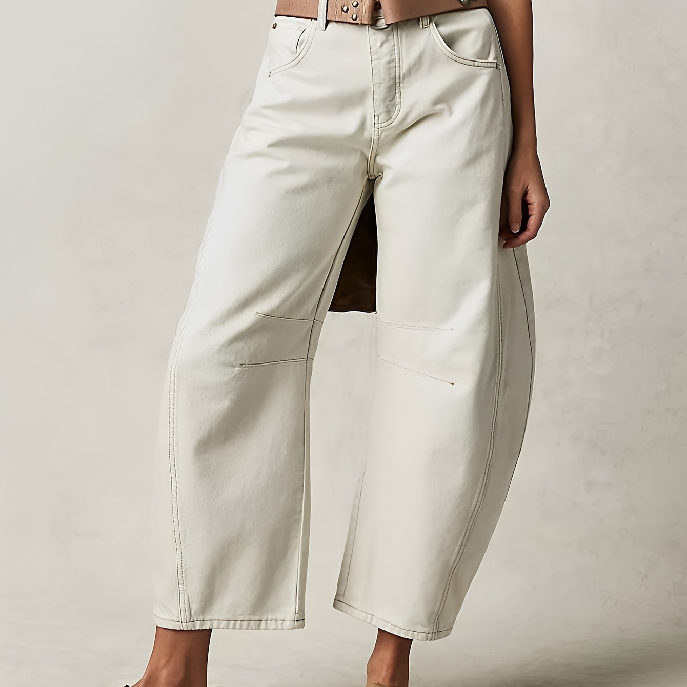 

Fashionable And Casual Women's Loose Wide Leg Pants, Mid Low Waist Washed Oversized Jeans, Comfortable And Fashionable Trend