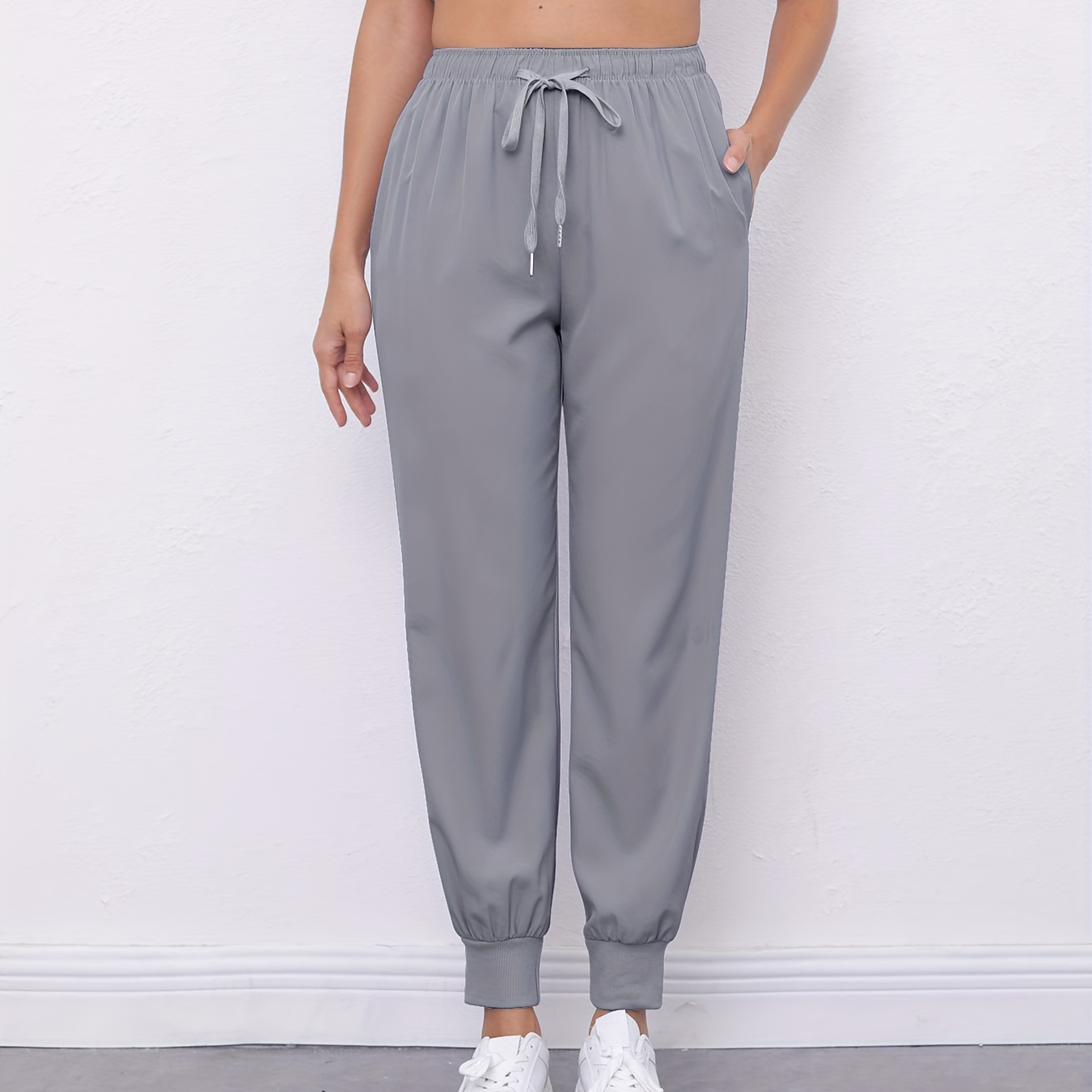 High Waisted Scrub Pants for Women with 5 Pockets Drawstring Jogger Pants  for Medical Students