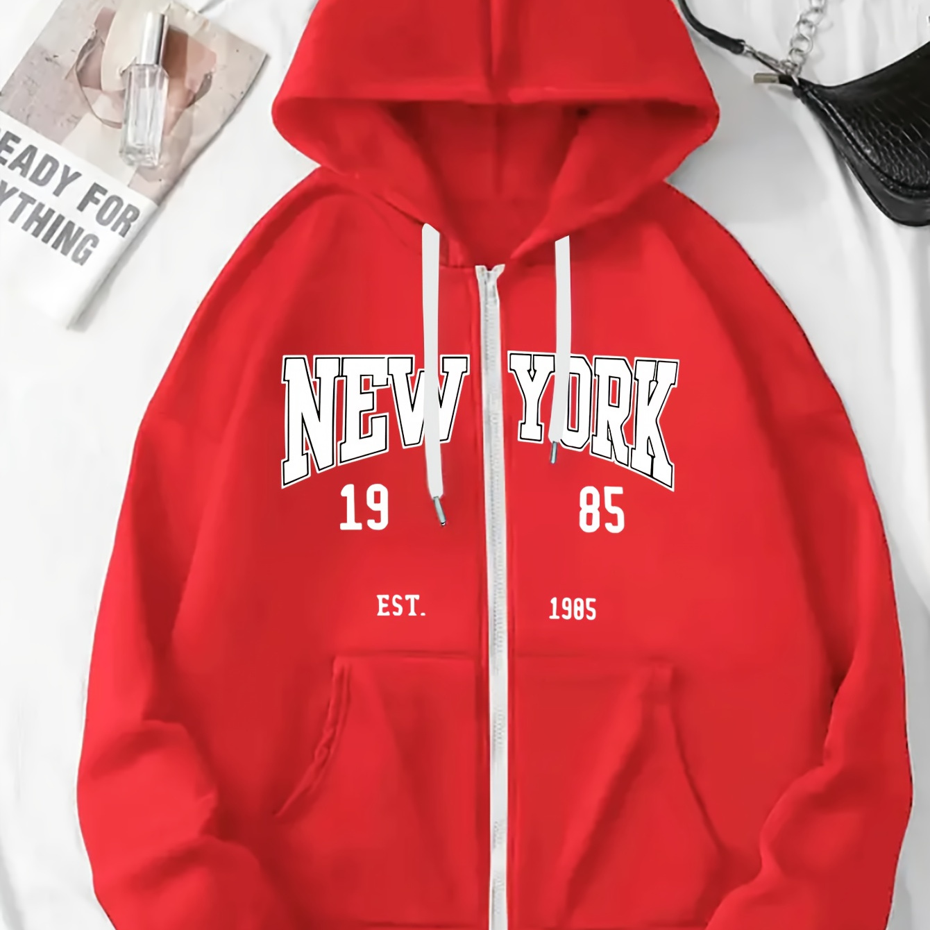

New Printed Casual Zip-up Hoodie With Pockets, Stylish Sports Sweatshirt Jacket, Comfortable And Suitable For Hoodies, Autumn.