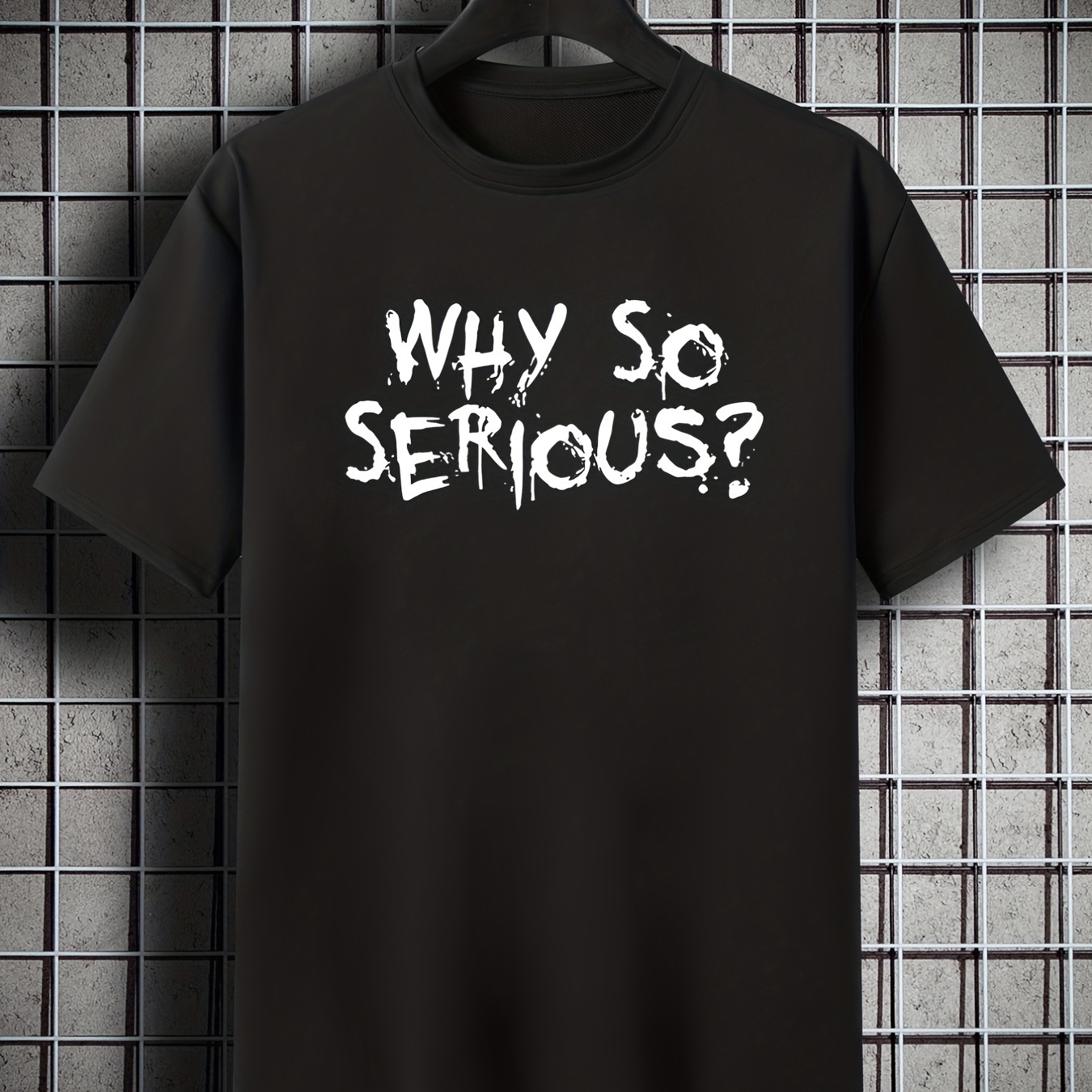 

Men's Casual "why So Serious" Print Short-sleeve Crew Neck T-shirts For Summer