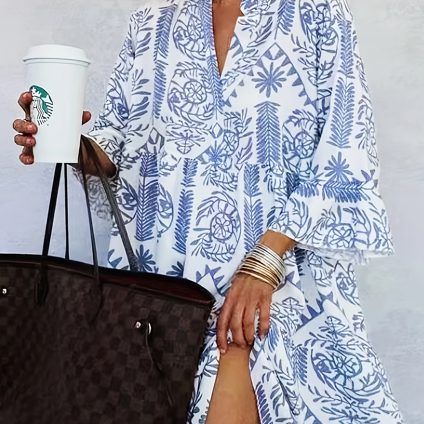 

Large Size Vacation Women's Loose Slimming Casual -sleeve Shirt Dress