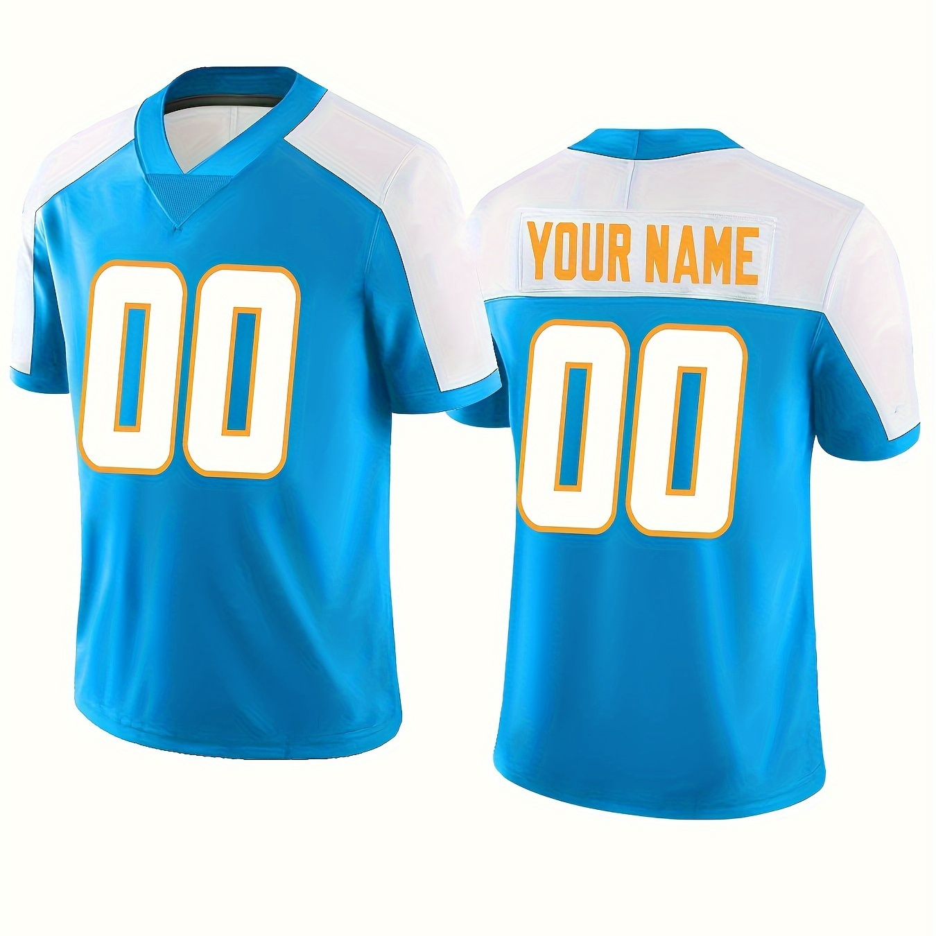 

Custom Men's American Football Jersey - Personalize With Your Name & Number, Breathable Polyester, V-neck, Perfect For Sports & Casual Wear, Sizes S-xxxl