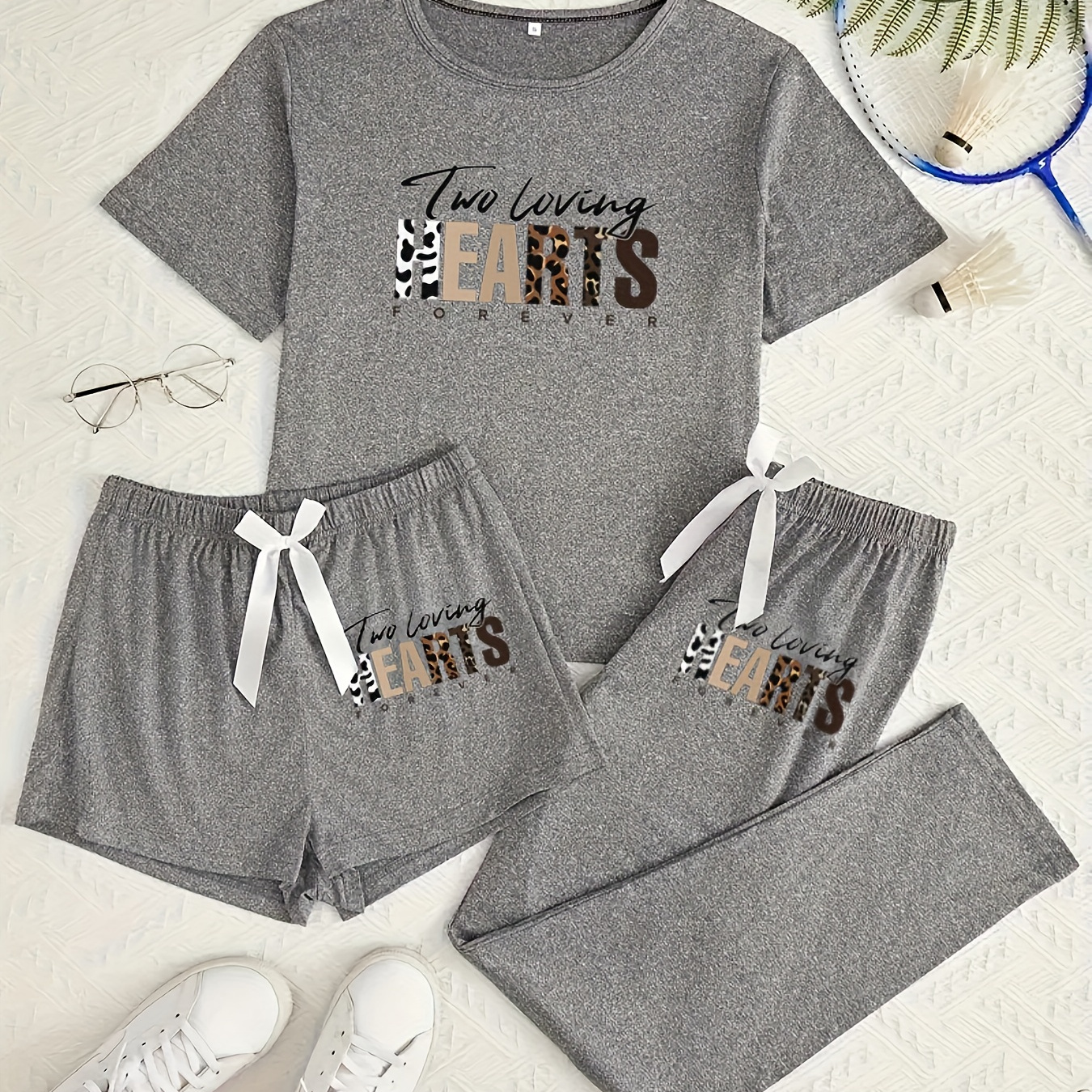 

3pcs 's Set Letter Pattern And And Pants 's Clothes And