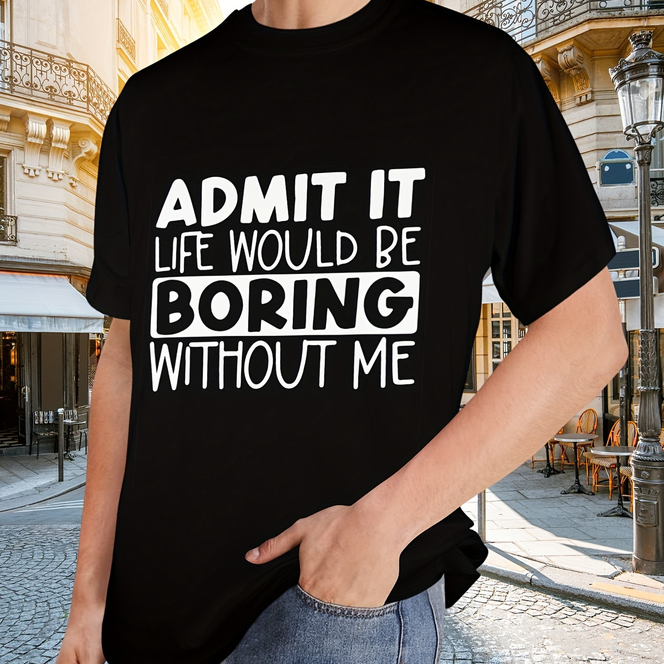 

Admit It... Print Tee Shirt, Tees For Men, Casual Short Sleeve T-shirt For Summer