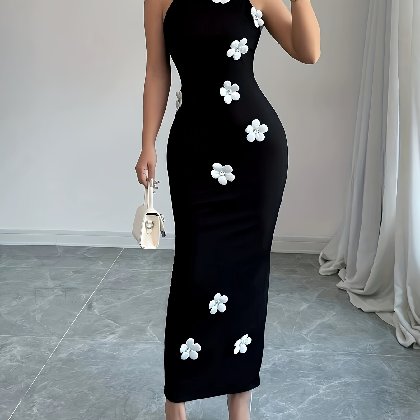 

Floral Dress With A Long Skirt
