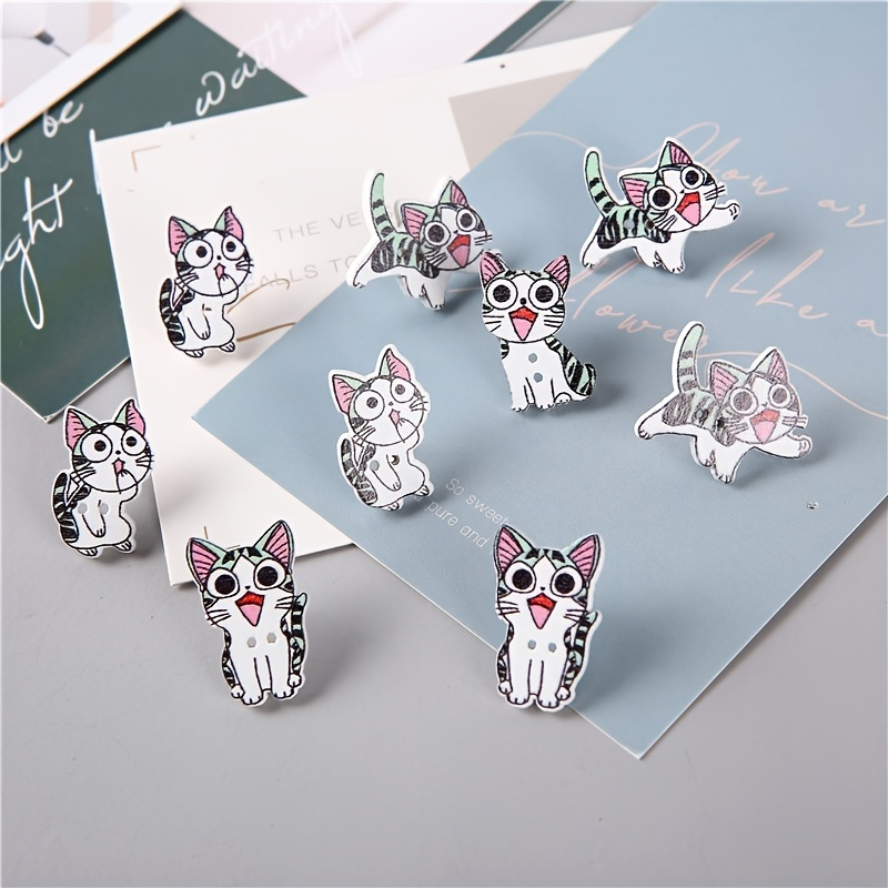 18pcs Cute Cartoon Cat Push Pins - Perfect for Decorating Bulletin Boards, Photos, Maps & More!