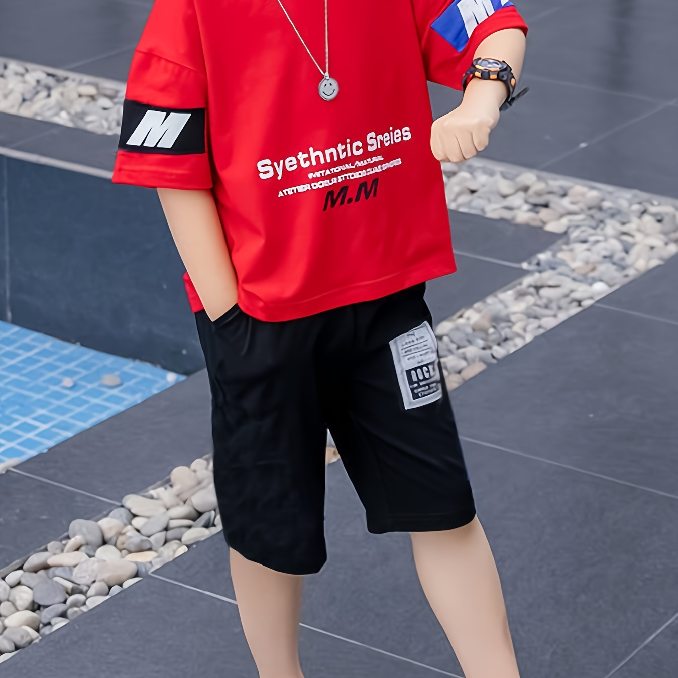 

2pcs Boys Stylish Letter Print Comfortable Versatile Short Sleeve T-shirt & Shorts Set, Cool, Lightweight And Comfy Summer Clothes!