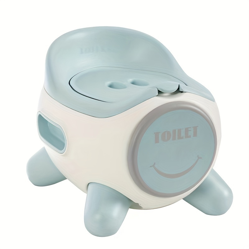 Kinder-Cartoon-Toilette, Baby mit Inneneimer, kleine Toilette,  Raumschiff-Toilette, Modell Blau