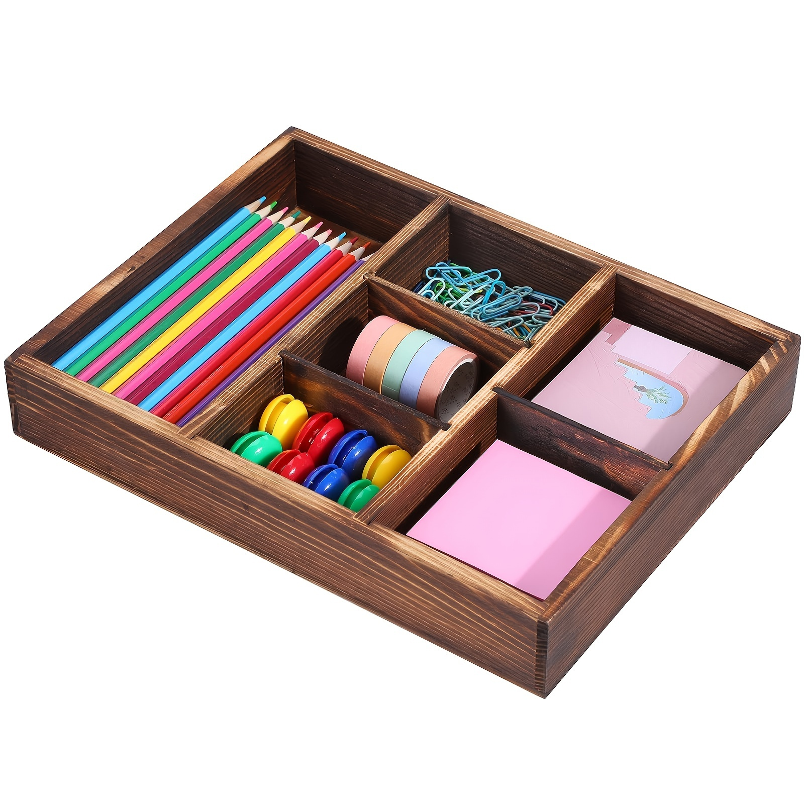 Grußkarten-Organizer Box Transparent - Aufbewahrung Für Karten & Fotos Mit 6 Trennwänden