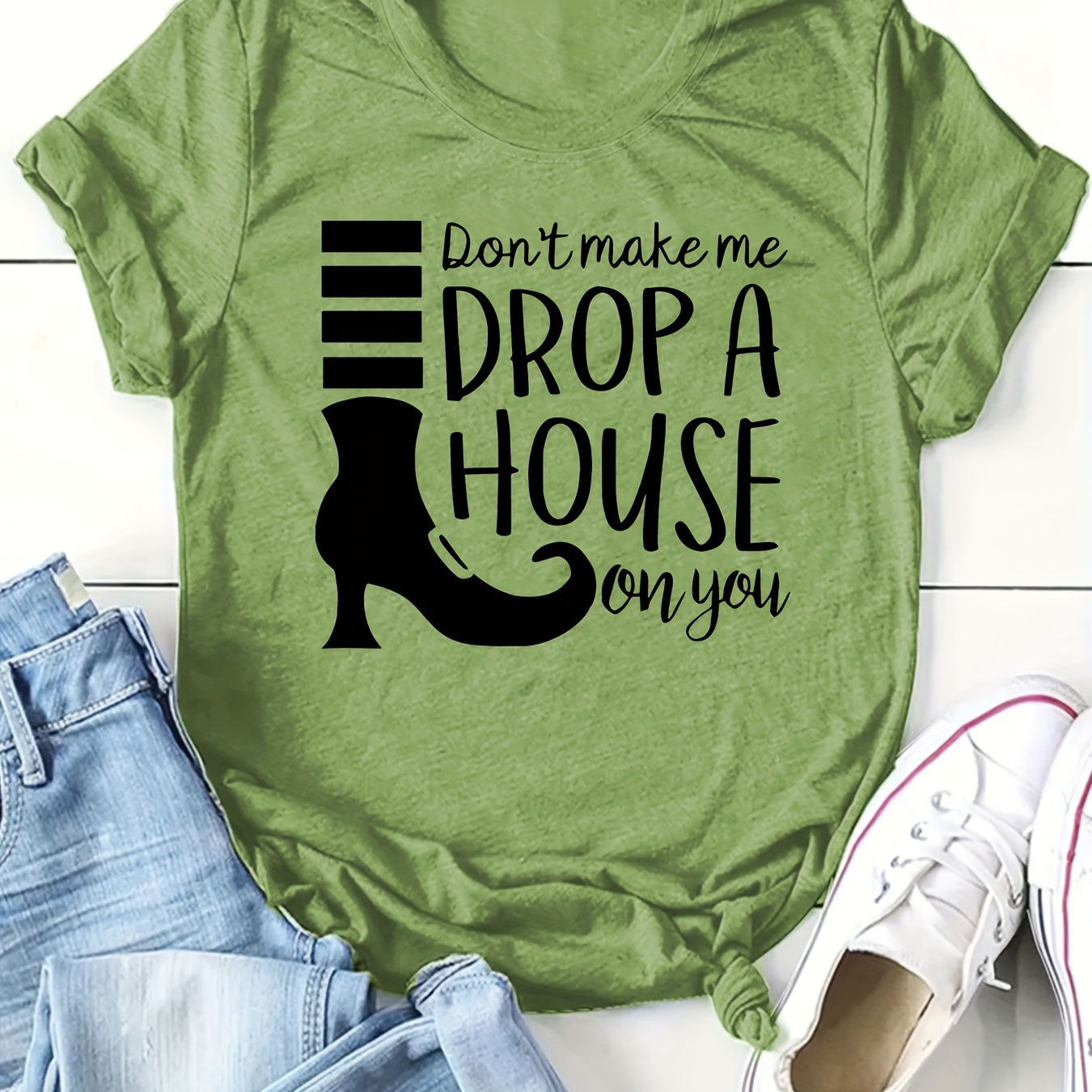 

don't Drop A On You" Women's T-, Polyester Slight , Graphic Tee , Summer Top - Regular Fit