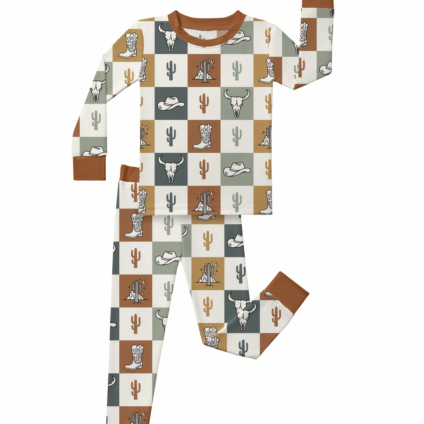 

Boys' Stylish -inspired Outfit Set - Bamboo Fiber, Stretchy & Machine Washable, Round Neck Top With Pants For All