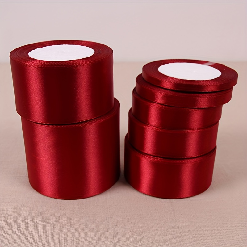 Cinta roja satinada de 3 mm, cinta shindo delgada de 3 mm, cinta de satén  roja para buzón de correos, suministros de artesanía para fabricación de  tarjetas, ribete rojo rubí de 3
