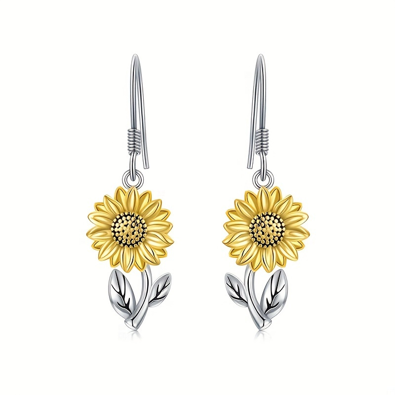 

Simple Sunflower Dangle Earrings Simple Statement Drop Dangle Earrings Fashion Accessories