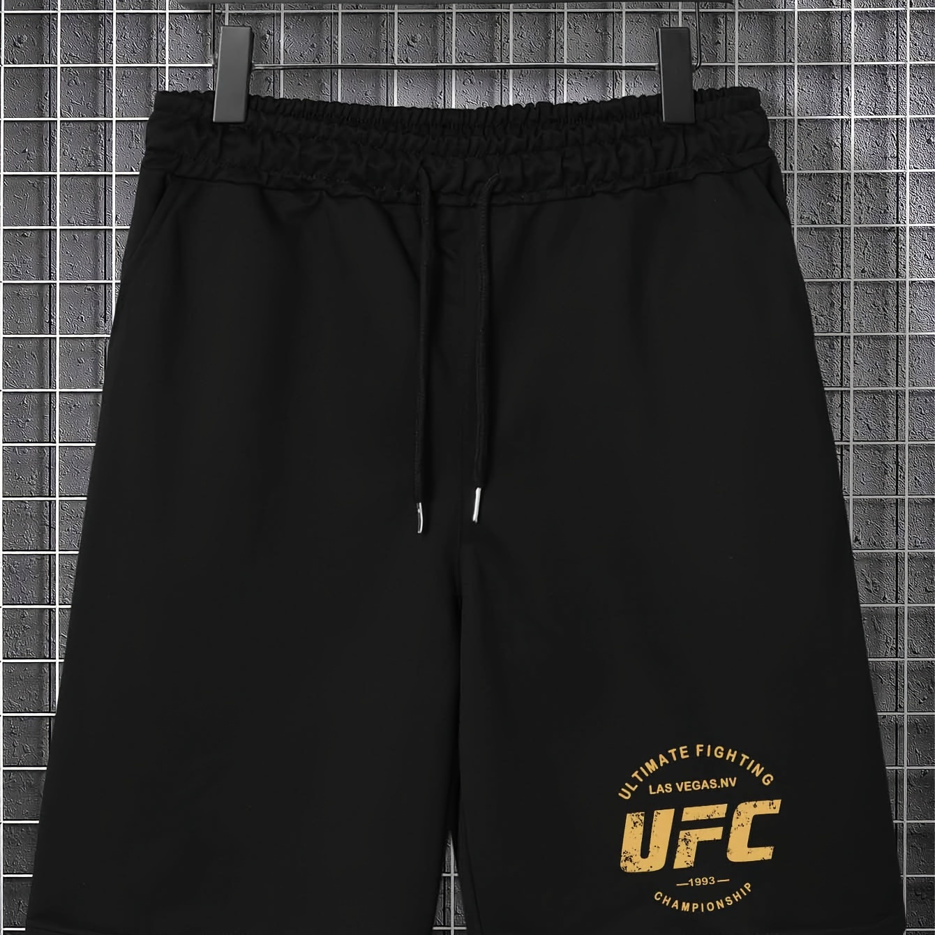 

Ufc Print Men's Drawstring Pants Loose Casual Trousers Simple Style Comfy Shorts For Spring Summer Outdoor Fitness