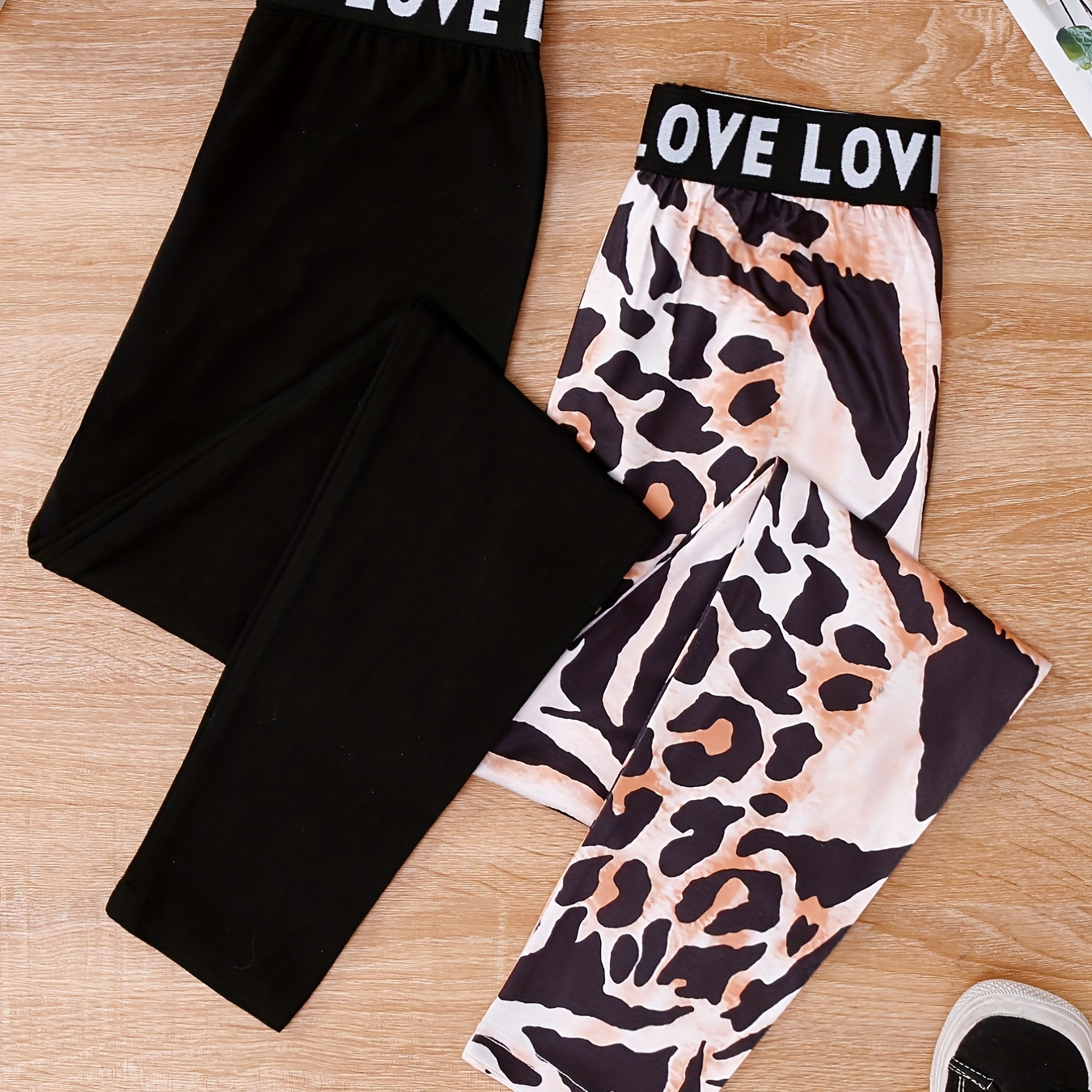 Meninas Leggings Com Estampa De Leopardo Slim Macio E - Temu Portugal