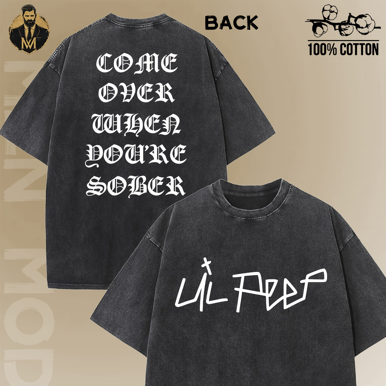 

Men'-inspired Cotton T-shirt - Oversized, 230g, Drop Shoulder Sleeves, Round Neck, Casual Streetwear Top