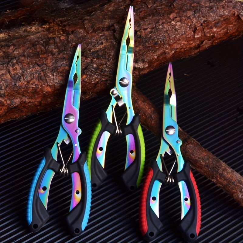* 1pc Fishing Pliers, Saltwater Line Cutter, Split Ring Pliers, Fishing  Hook Remover, Corrosion Resistant Fishing Needle Nose Pliers With Sheath