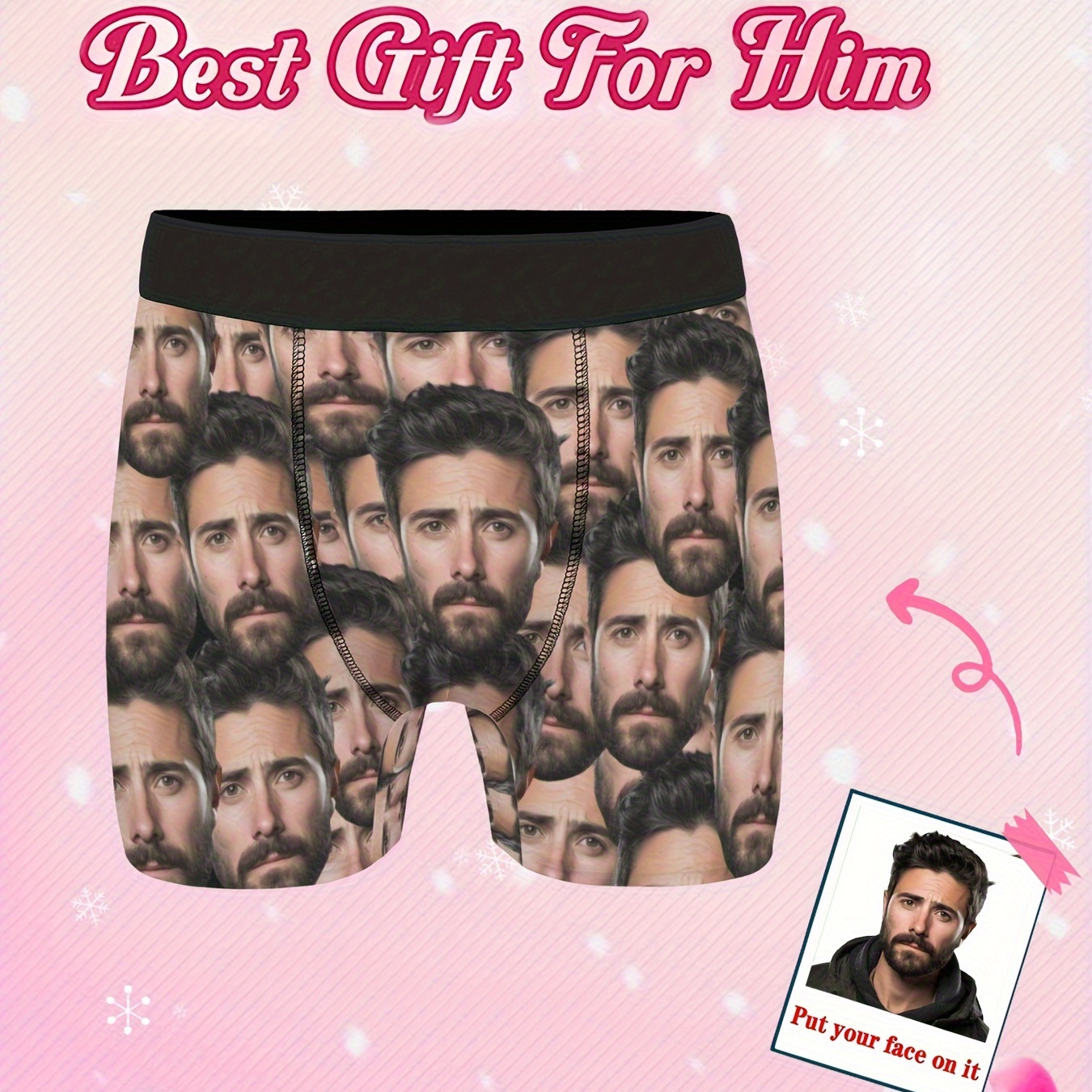 

Custom Photo Men's Boxer Briefs - Personalized Print, Lightweight & Quick-dry, Comfortable Stretch Fabric, Perfect Gift /