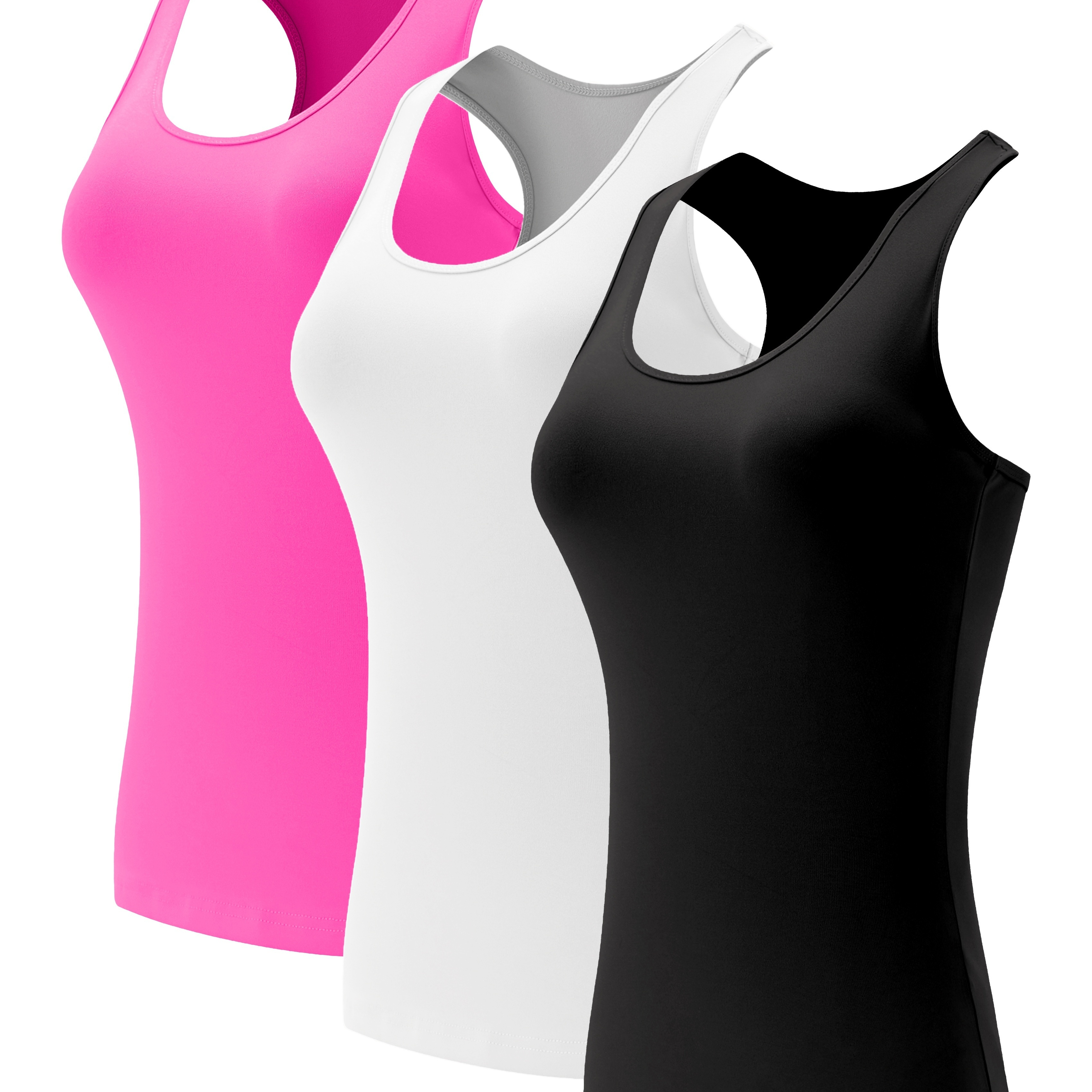 

Racerback Workout Tank Top For Women Activewear Running Top Yoga 3 Pack