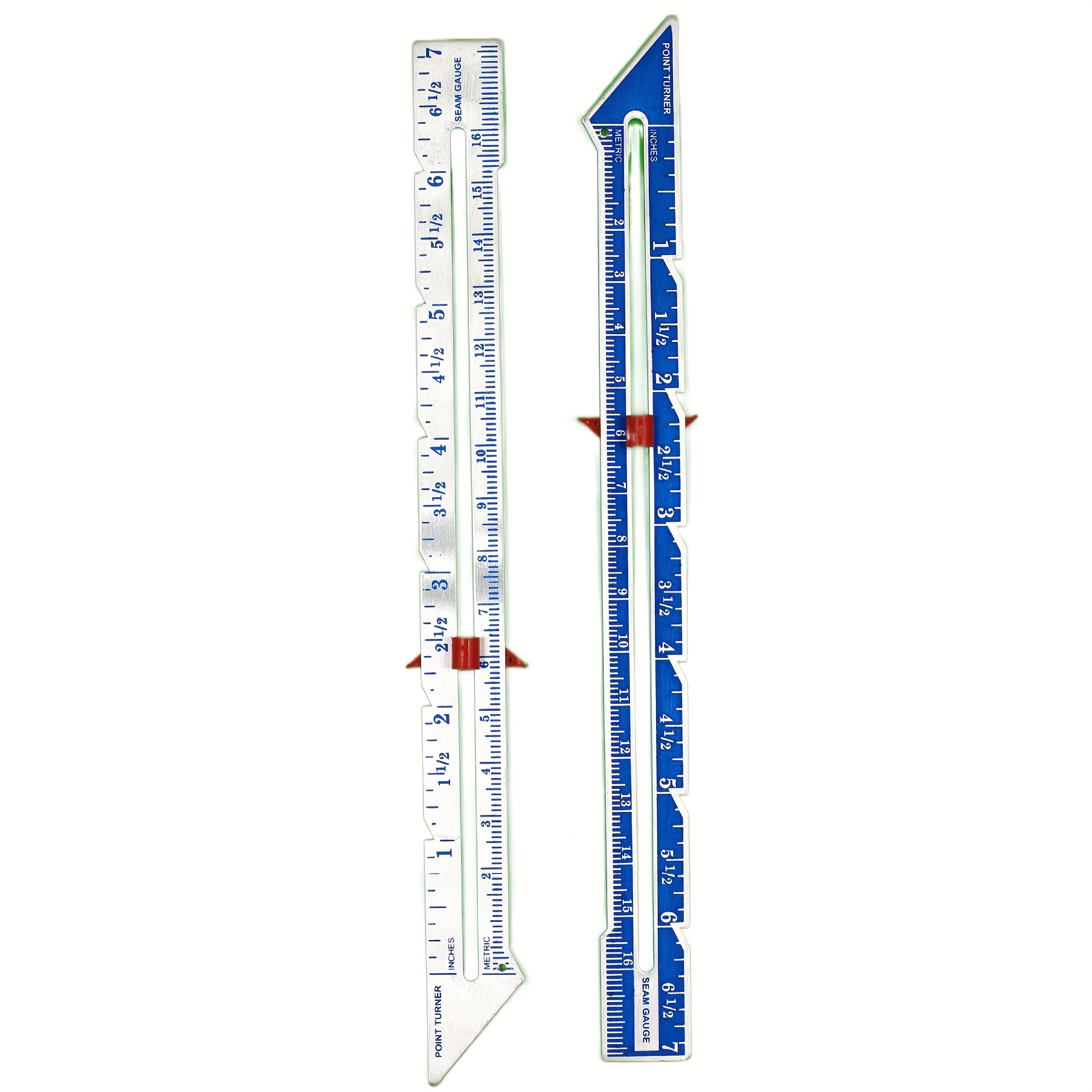 1pc Quilting Ruler Aluminium Stitching Tip Hem Ruler Hand Positioned  Measure Distance Buttons Margins Parallel Lines