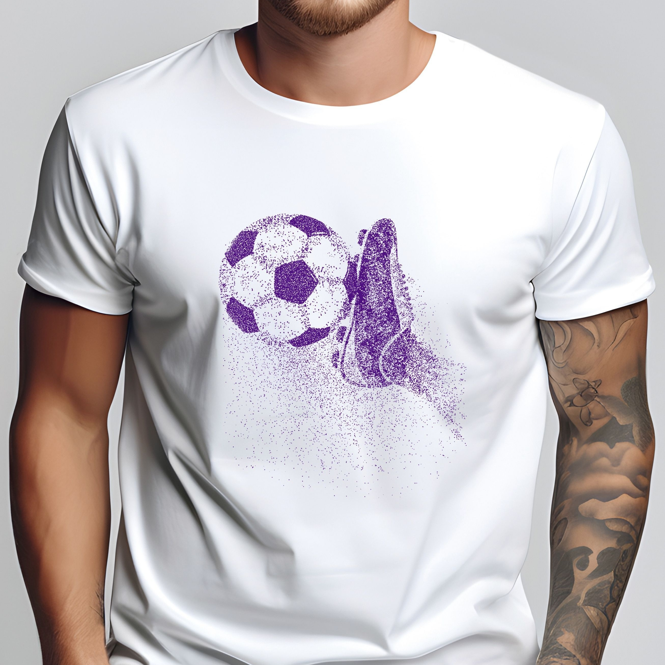 

Soccer Print Tee Shirt, Tees For Men, Casual Short Sleeve T-shirt For Summer