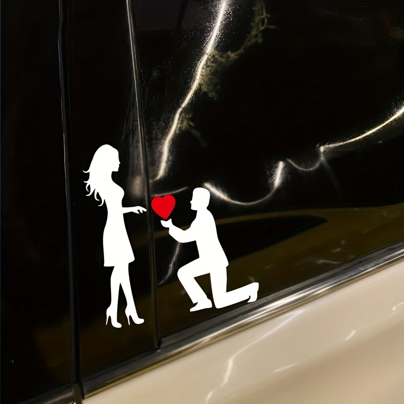 

Proposal Car Sticker 520 Single Knee Down Love Personality Car Body Car Door Car Rear Windshield Sticker