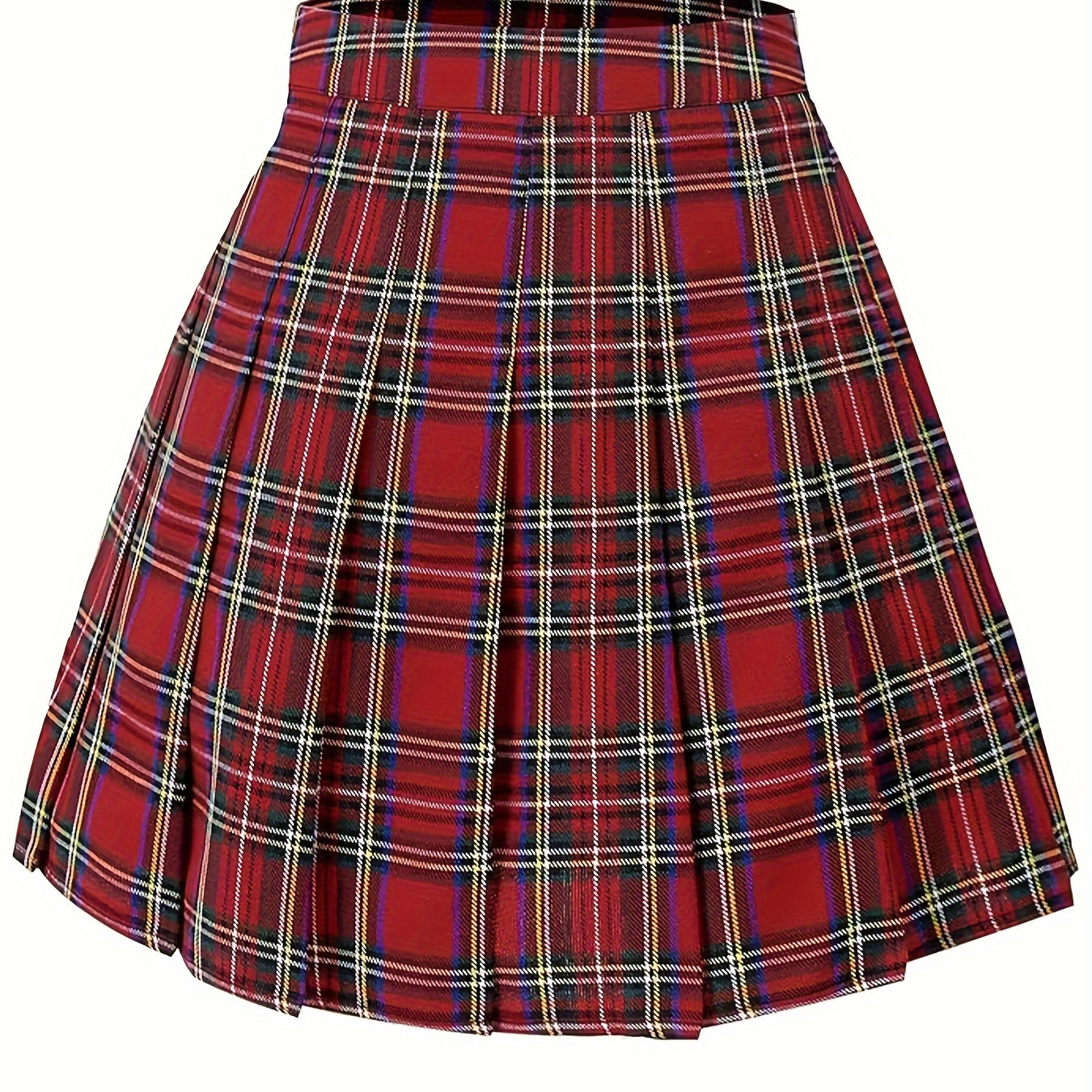 

Short High-waisted Pleated Ice Skating Tennis Skirt Ladies, Christmas Element Mini Skirt, College Style Pleated Skirt