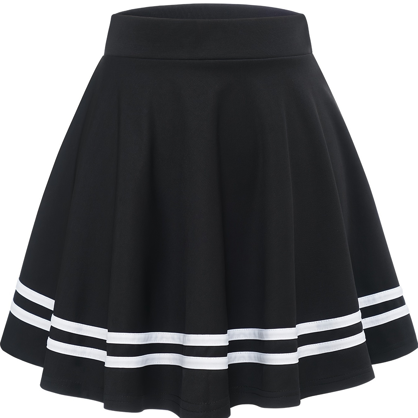 

Striped A-line Skirt, Versatile High Waist Skirt For Spring & Summer, Women's Clothing