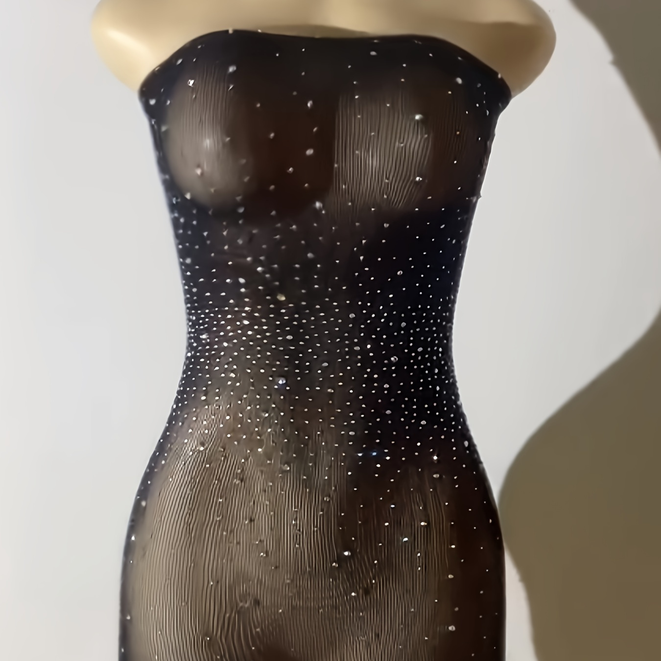 

Glitter Sequin Decor See Through Mesh Bodycon Cover Up Dress, Women's Swimwear & Clothing