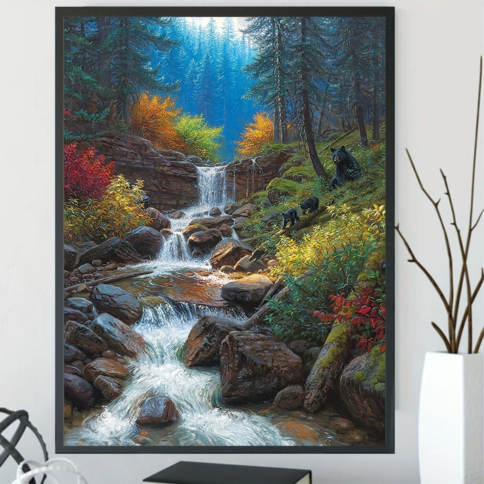 5d Diamond Painting Kit, Waterfall Landscape Pattern,suitable For Adult ...