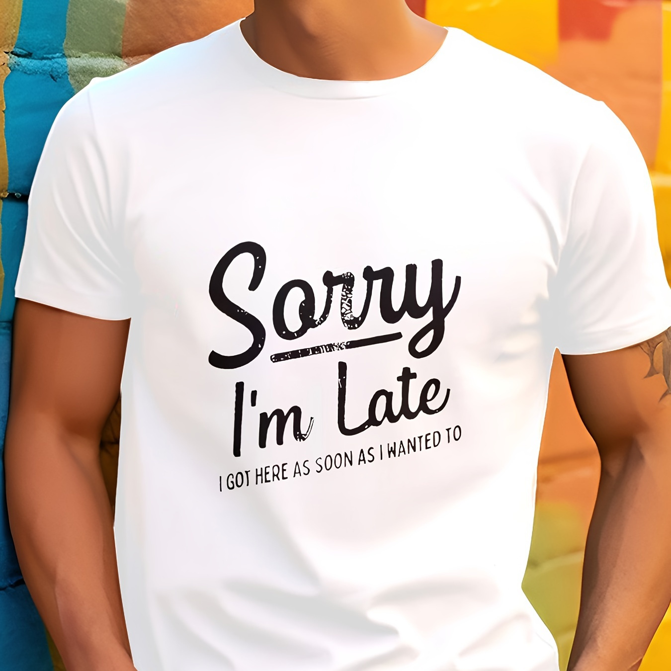 

Casual Fashion T-shirt For Men Graphic Print Short Sleeve Tees Tops, Men's Clothing