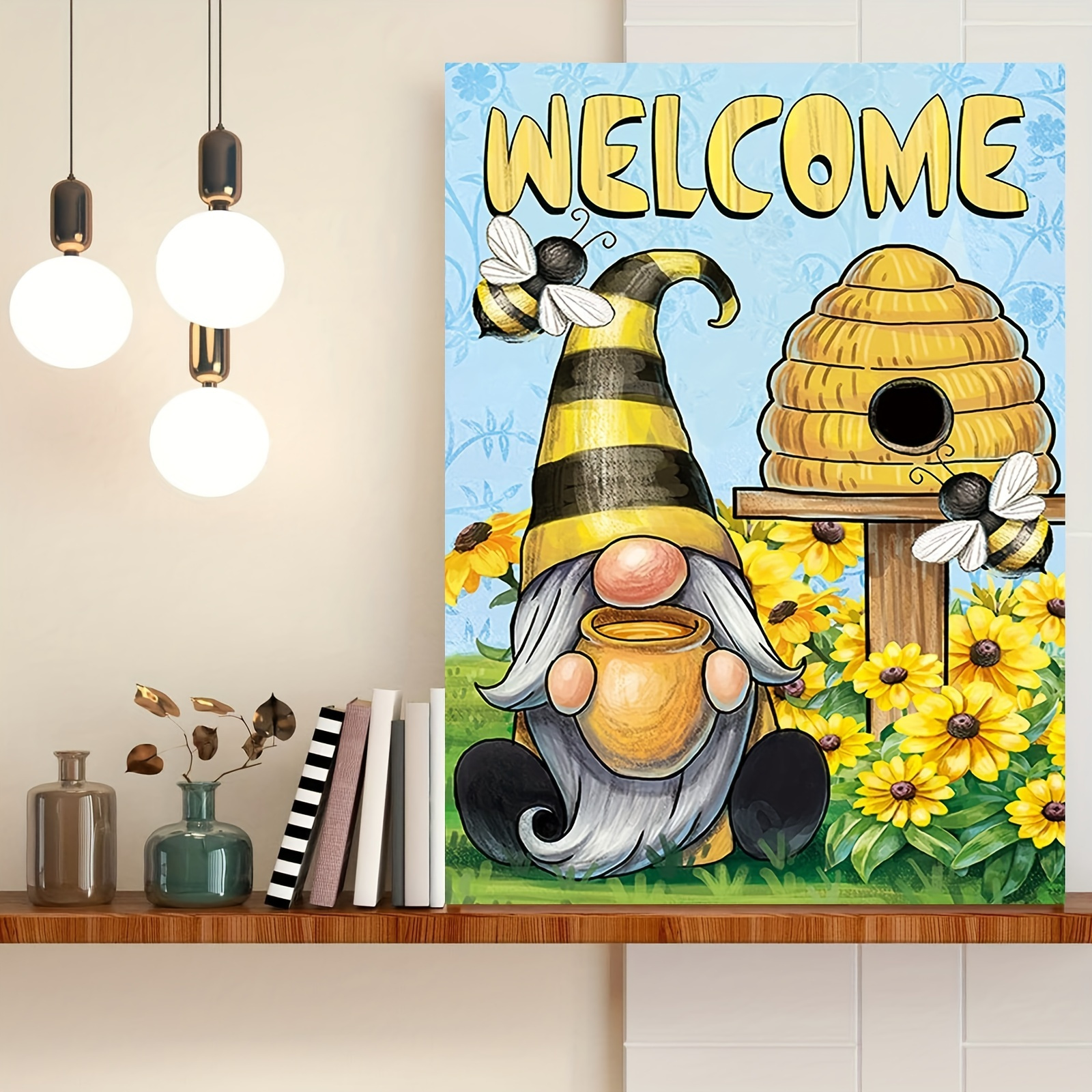 Gnomes Diamond Painting Kits For Adults -bees Sunflower Dwarf 5d Artificial  Diamond Art Kits For Adults Beginner, Diy Full Diamond Artificial Diamond  Dots Paintings With Artificial Diamonds Gem Art And Crafts For