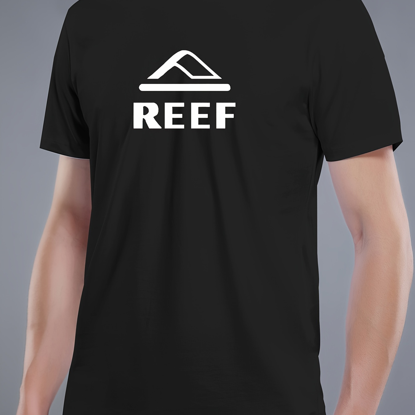 

Reef Print Tees For Men, Casual Quick Drying Breathable T-shirt, Short Sleeve T-shirt For Summer