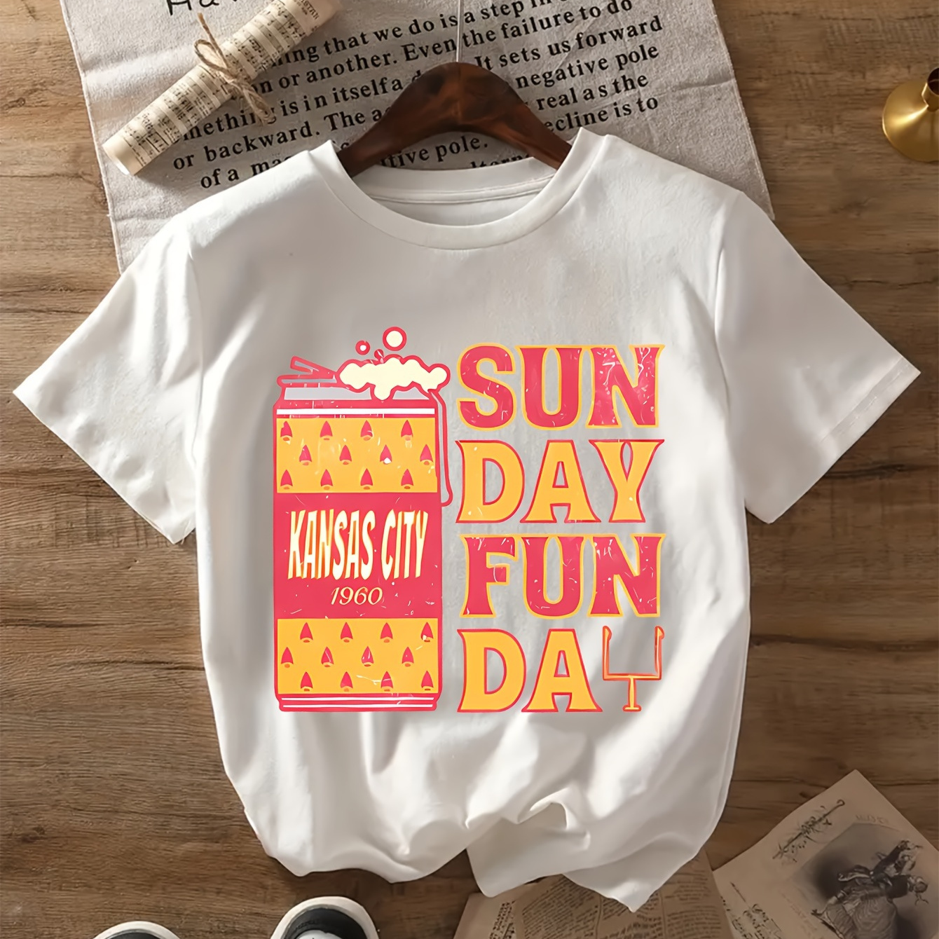 

Chic Summer Women's T-shirt With Unique Letter Print - Casual Crew Neck, Soft Polyester , Machine Washable