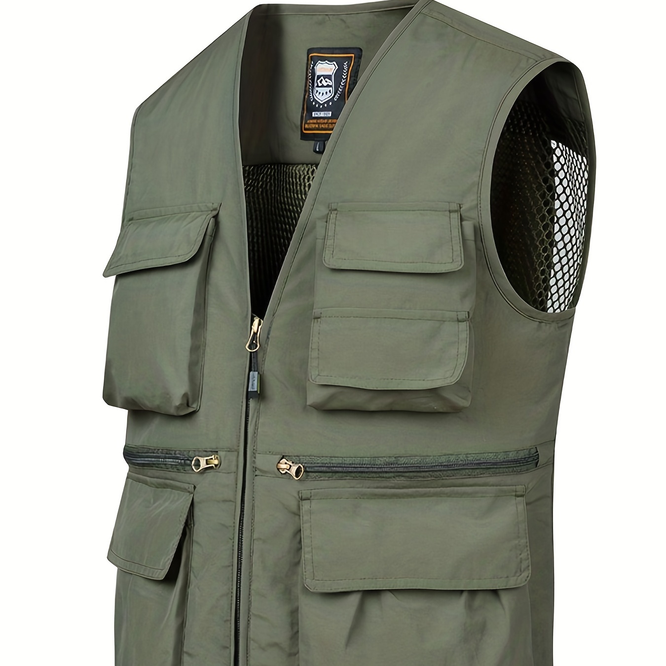 Men's Casual Multi Pocket Vest, Chic Lightweight Cargo Vest For Outdoor Fishing