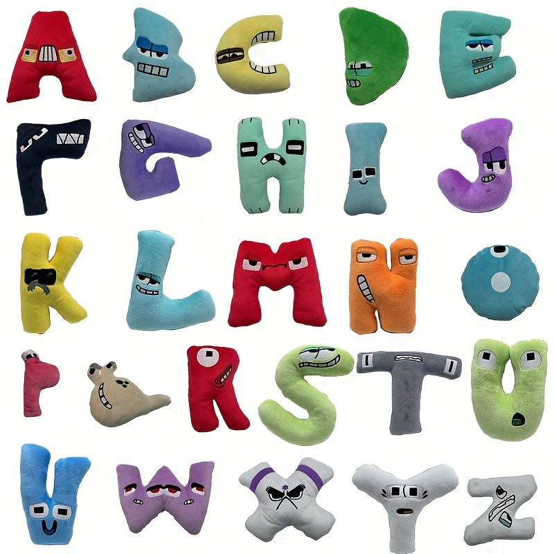 0-9 A-Z Alphabet Lore Plush Toy Preschool Educational English ABC Letter  Stuffed Animal Plushie Doll Christmas Gift for Kids